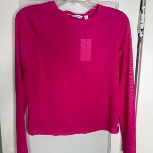 Calvin Klein Pink Sheer Top NWT